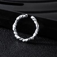 Wholesale Simple Style Twist Copper Plating Silver Plated Rings sku image 1