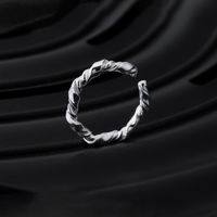 Wholesale Simple Style Twist Copper Plating Silver Plated Rings main image 1