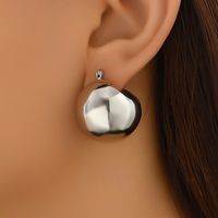 1 Pair IG Style Simple Style Ball Iron Earrings main image 1