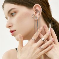 1 Pair Sweet Bow Knot Plating Copper Drop Earrings sku image 1