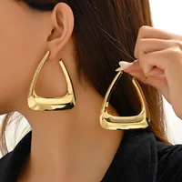 1 Paire Exagéré Style Simple Triangle Placage Le Fer Des Boucles D'Oreilles sku image 2