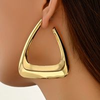 1 Pair Exaggerated Simple Style Triangle Plating Iron Earrings main image 6
