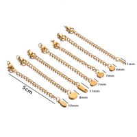 20 Pcs/package Simple Style Solid Color Stainless Steel Plating Chain Jewelry Accessories main image 2