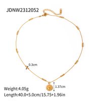Rostfreier Stahl IG-Stil Einfacher Stil Sonnenblume Überzug Halskette Mit Anhänger main image 2