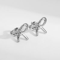 1 Pair Cute Simple Style Classic Style Bow Knot Plating Stainless Steel 18k Gold Plated Ear Studs main image 4