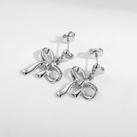 1 Pair Cute Simple Style Classic Style Bow Knot Plating Stainless Steel 18k Gold Plated Ear Studs main image 3