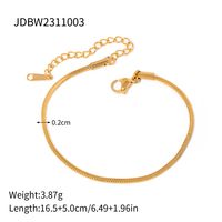 Stainless Steel Simple Style Solid Color Plating Bracelets sku image 1