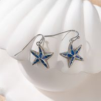 1 Pair Vacation Marine Style Starfish Enamel Alloy Drop Earrings main image 5