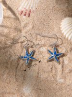 1 Pair Vacation Marine Style Starfish Enamel Alloy Drop Earrings main image 2