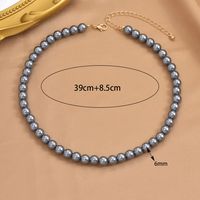 Elegant Einfacher Stil Geometrisch Harz Perlen Frau Halskette sku image 2