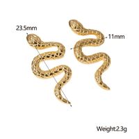 1 Pair Punk Snake Plating 304 Stainless Steel 18K Gold Plated Ear Studs main image 2