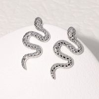 1 Pair Punk Snake Plating 304 Stainless Steel 18K Gold Plated Ear Studs main image 5