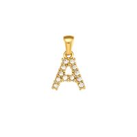 1 Piece Simple Style Letter Stainless Steel Plating Inlay Pendant Jewelry Accessories sku image 1