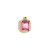 1 Piece Stainless Steel Zircon 18K Gold Plated Plating Inlay Polished Pendant sku image 3