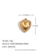 1 Piece Stainless Steel Zircon 18K Gold Plated Plating Inlay Polished Pendant sku image 1