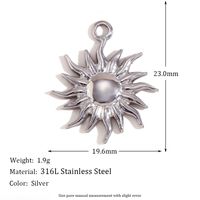 1 Piece Simple Style Tortoise Cross Eye Stainless Steel Plating Pendant Jewelry Accessories main image 2