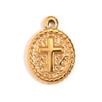 1 Piece Stainless Steel 18K Gold Plated Plating Polished Pendant sku image 18