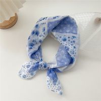 Women's Pastoral Flower Polyester Silk Scarf sku image 23