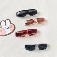Cute Solid Color Resin Special-Shaped Mirror Full Frame Kids Sunglasses main image 5