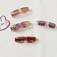 Cute Solid Color Resin Special-Shaped Mirror Full Frame Kids Sunglasses main image 4