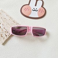 Cute Solid Color Resin Special-Shaped Mirror Full Frame Kids Sunglasses sku image 2