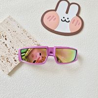 Lindo Color Sólido Resina Espejo De Forma Especial Fotograma Completo Gafas De Sol Para Niños sku image 8