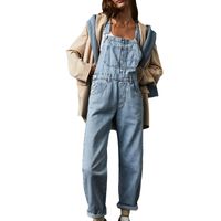 Women's Daily Streetwear Solid Color Full Length Jeans Overalls main image 3