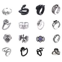 Hip-Hop Crown Skull Alloy Plating Unisex Open Rings main image 6