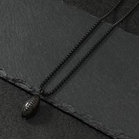 Hip-Hop Geometric Rugby Stainless Steel Titanium Steel Plating Men's Pendant Necklace main image 3