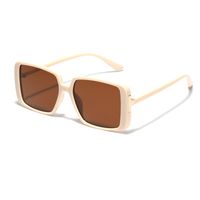 Streetwear Solid Color Leopard Ac Square Full Frame Women's Sunglasses main image 4