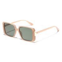 Streetwear Solid Color Leopard Ac Square Full Frame Women's Sunglasses sku image 4
