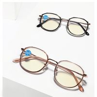 Simple Style Solid Color Ac Round Frame Full Frame Optical Glasses main image 5