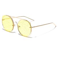 Streetwear Solid Color Ac Round Frame Full Frame Women's Sunglasses sku image 2