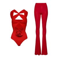 Women's Elegant Classic Style Solid Color 2 Pieces Set One Piece Swimwear main image 6