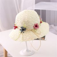 Women's Pastoral Flower Ruffles Bucket Hat sku image 7