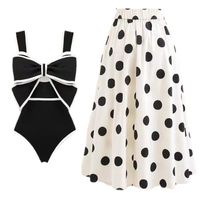 Women's Elegant Lady Polka Dots Solid Color 2 Pieces Set One Piece Swimwear main image 2