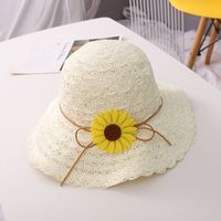 Women's Pastoral Flower Big Eaves Straw Hat sku image 3