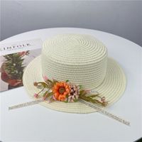 Women's Streetwear Flower Flowers Flat Eaves Fedora Hat sku image 5