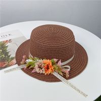 Women's Streetwear Flower Flowers Flat Eaves Fedora Hat sku image 3