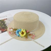 Women's Streetwear Flower Flowers Flat Eaves Fedora Hat sku image 4