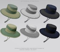 Women's Basic Stripe Solid Color Flat Eaves Bucket Hat main image 7