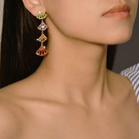 1 Pair Elegant Tassel Flower Bow Knot Plating Inlay Copper Zircon Drop Earrings main image 8