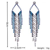 1 Pair Elegant Tassel Flower Bow Knot Plating Inlay Copper Zircon Drop Earrings sku image 8