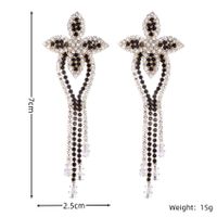 1 Pair Elegant Tassel Flower Bow Knot Plating Inlay Copper Zircon Drop Earrings sku image 4