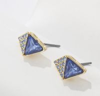 1 Pair Simple Style Geometric Plating Inlay Copper Zircon Ear Studs main image 3