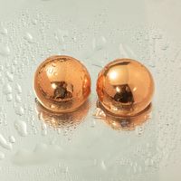 1 Pair Simple Style Round Polishing Plating 304 Stainless Steel Gold Plated Ear Studs main image 1