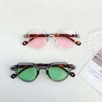 Casual Vacation Color Block Pc Resin Special-Shaped Mirror Full Frame Women's Sunglasses main image 7