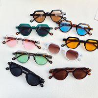 Casual Vacation Color Block Pc Resin Special-Shaped Mirror Full Frame Women's Sunglasses main image 5