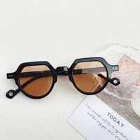 Casual Vacation Color Block Pc Resin Special-Shaped Mirror Full Frame Women's Sunglasses sku image 1