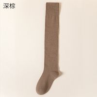 Women's Japanese Style Solid Color Cotton Over The Knee Socks sku image 2